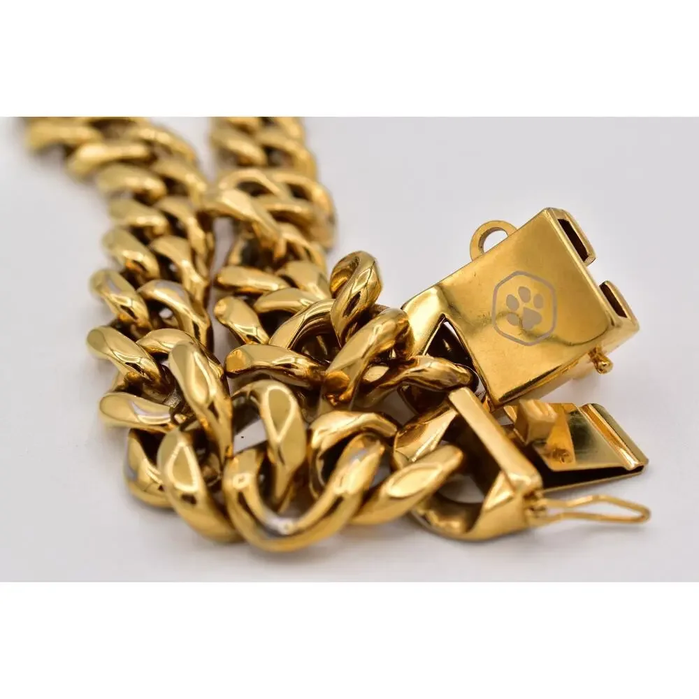 Spark Paws Gold Dog Collar 16